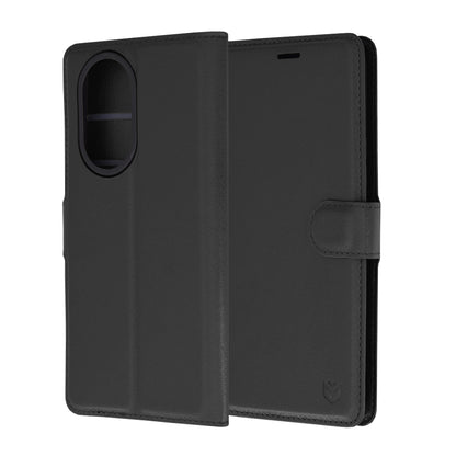 Husa de protectie Techsuit Leather Folio compatibila cu Honor 200, acoperire spate, negru