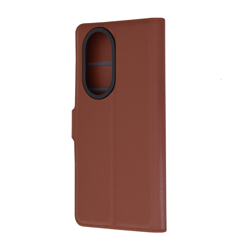 Husa de protectie Techsuit Leather Folio compatibila cu Honor 200 Lite, acoperire spate, maro