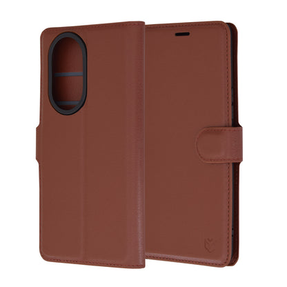 Husa de protectie Techsuit Leather Folio compatibila cu Honor 200 Pro, acoperire spate, maro