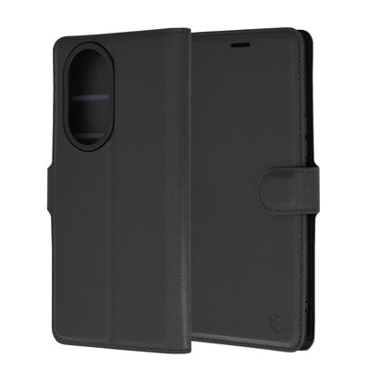 Husa de protectie Techsuit Leather Folio compatibila cu Honor 200 Pro, acoperire spate, negru