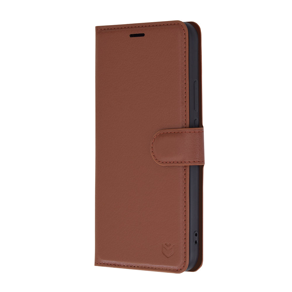 Husa de protectie Techsuit Leather Folio compatibila cu Huawei nova 11, acoperire spate, maro