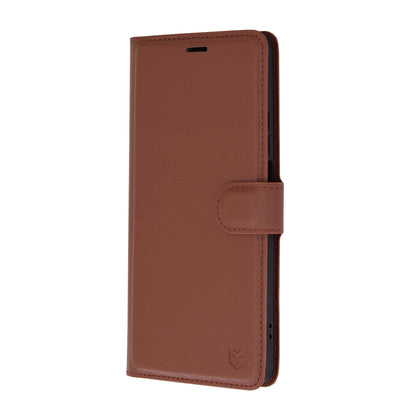Husa de protectie Techsuit Leather Folio compatibila cu Huawei nova 12i, acoperire spate, maro