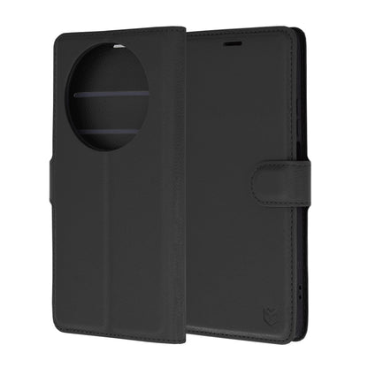 Husa de protectie Techsuit Leather Folio compatibila cu Huawei nova 12i, acoperire spate, negru