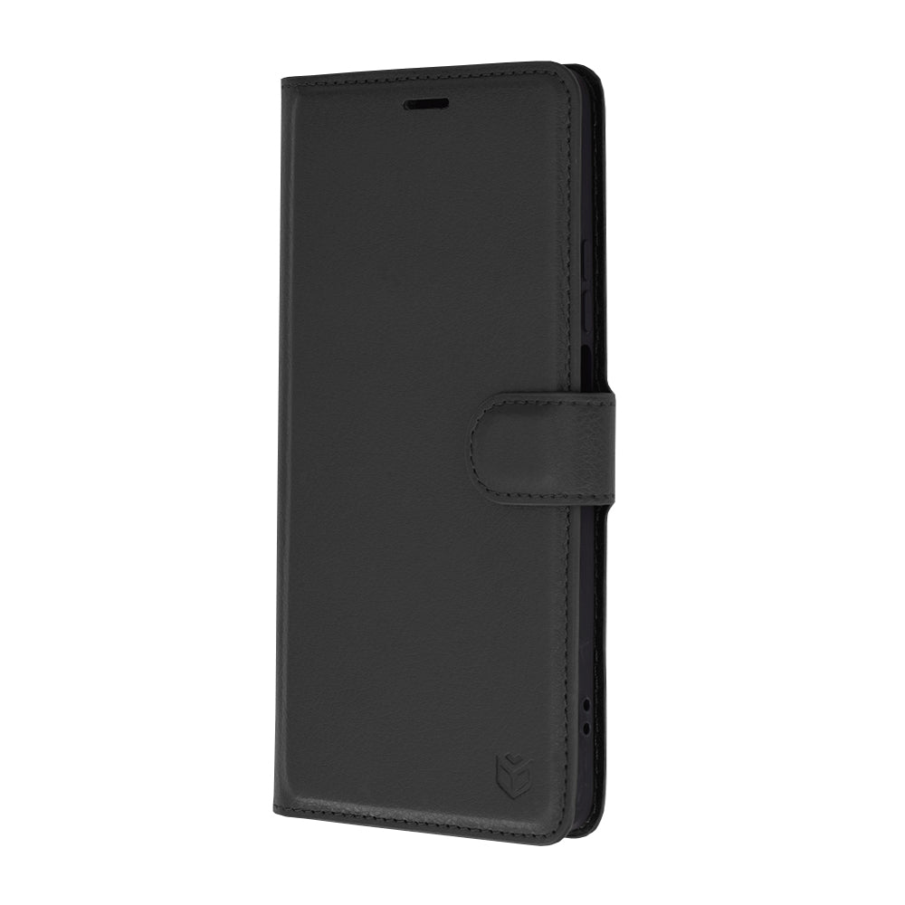 Husa de protectie Techsuit Leather Folio compatibila cu Huawei nova 12i, acoperire spate, negru
