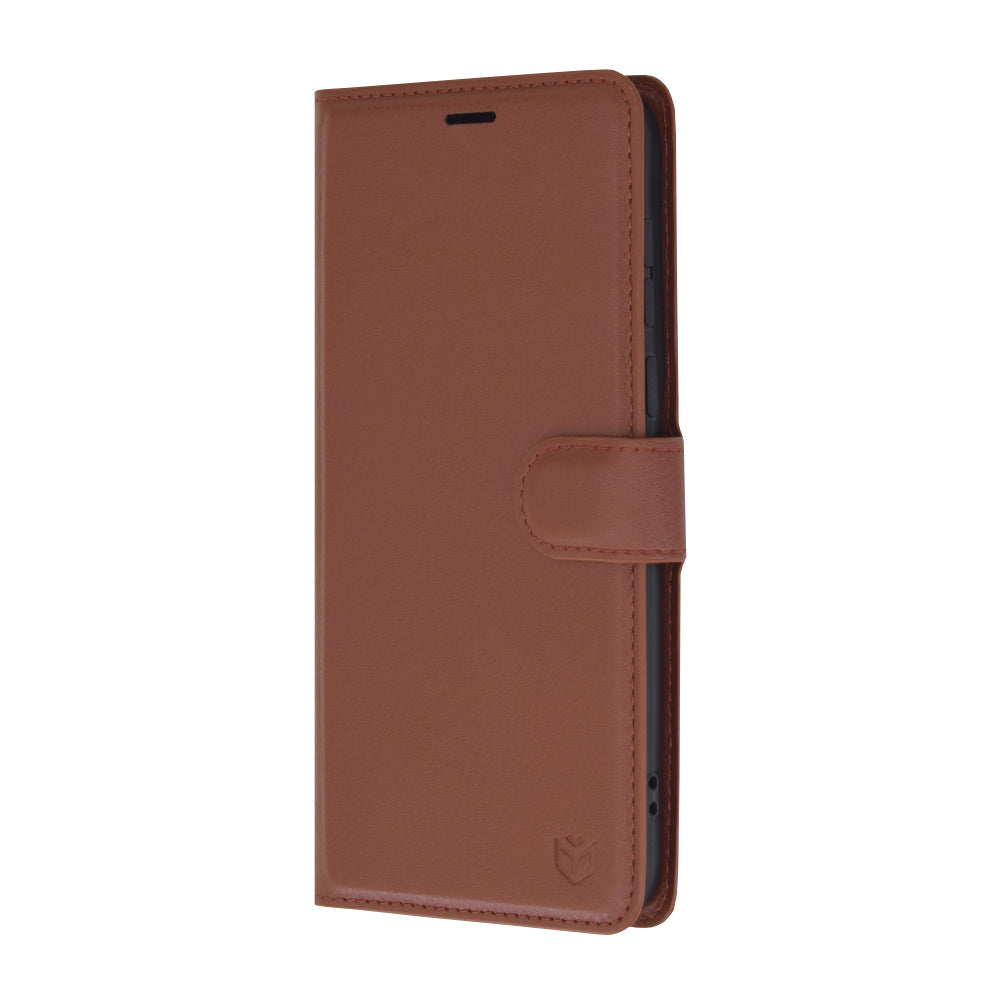 Husa de protectie Techsuit Leather Folio compatibila cu Huawei Pura 70 Ultra, acoperire spate, maro