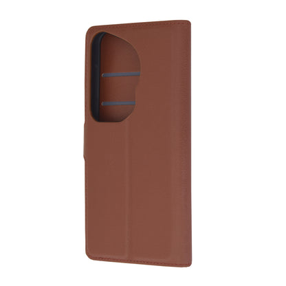 Husa de protectie Techsuit Leather Folio compatibila cu Huawei Pura 70 Ultra, acoperire spate, maro
