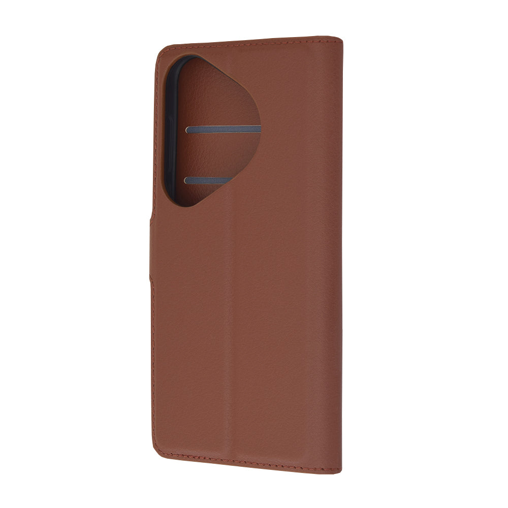 Husa de protectie Techsuit Leather Folio compatibila cu Huawei Pura 70 Pro, acoperire spate, maro