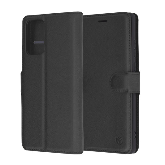 Husa de protectie Techsuit Leather Folio compatibila cu Motorola Edge 50 Fusion, acoperire spate, negru