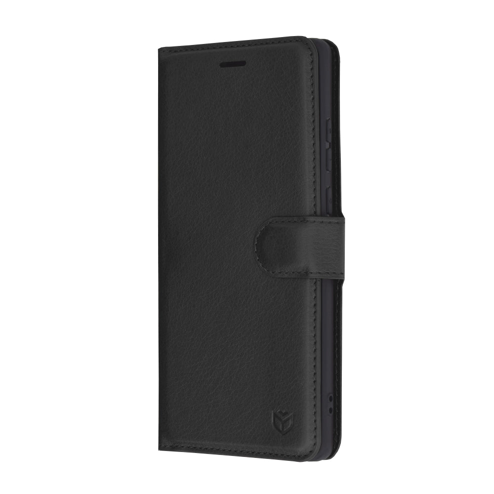Husa de protectie Techsuit Leather Folio compatibila cu Motorola Edge 50 Fusion, acoperire spate, negru