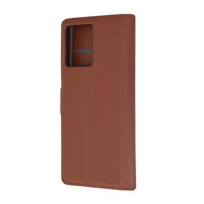 Husa de protectie Techsuit Leather Folio compatibila cu Motorola Edge 50 Ultra, acoperire spate, maro