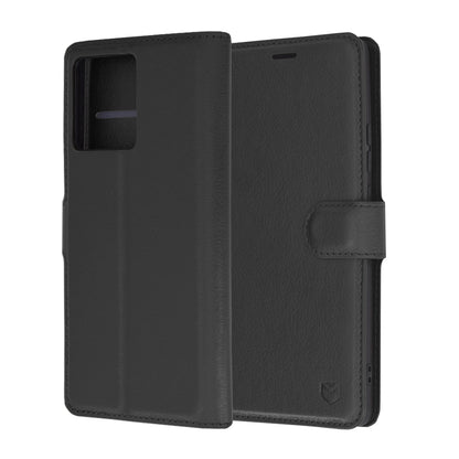 Husa de protectie Techsuit Leather Folio compatibila cu Motorola Edge 50 Ultra, acoperire spate, negru