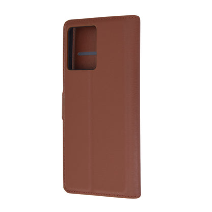 Husa de protectie Techsuit Leather Folio compatibila cu Motorola Edge 50 Pro, acoperire spate, maro