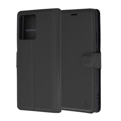 Husa de protectie Techsuit Leather Folio compatibila cu Motorola Edge 50 Pro, acoperire spate, negru