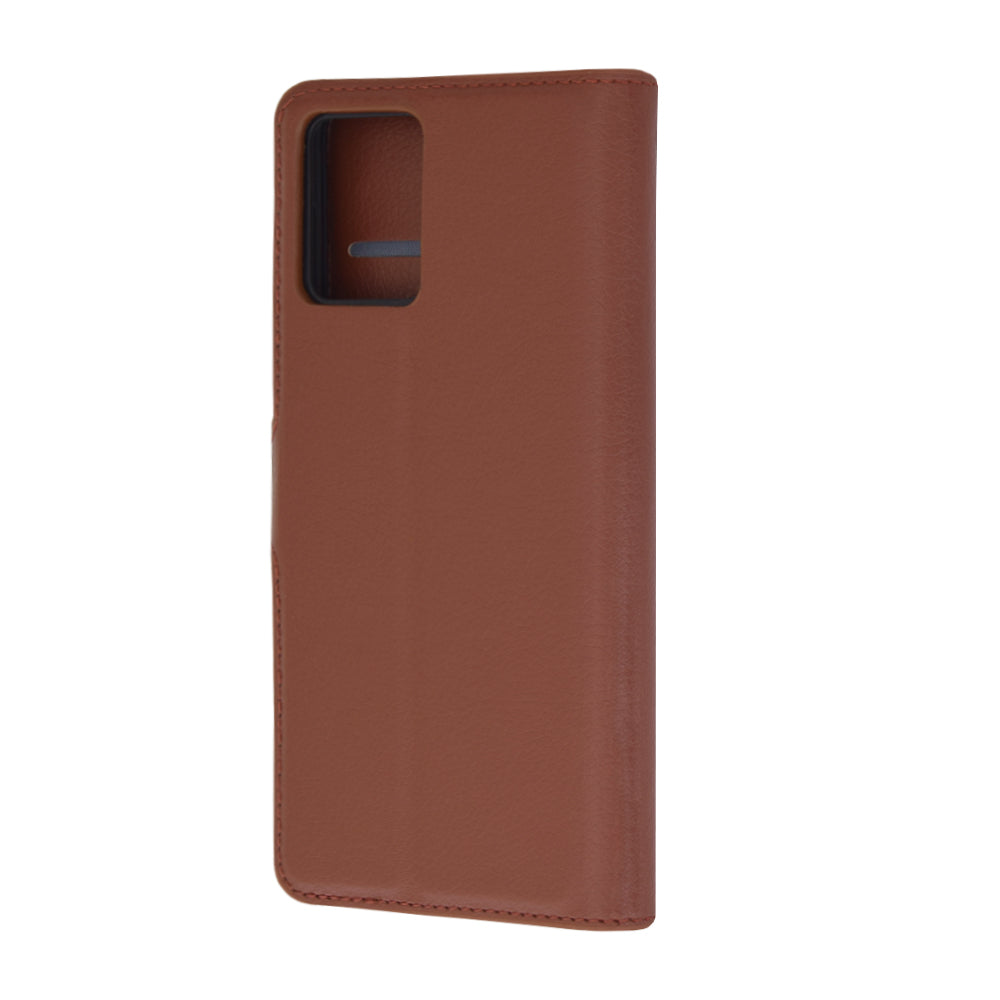 Husa de protectie Techsuit Leather Folio compatibila cu Motorola Moto G64, acoperire spate, maro