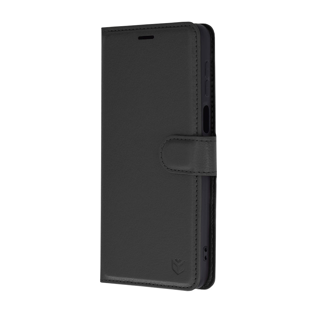 Husa de protectie Techsuit Leather Folio compatibila cu Motorola Moto G64, acoperire spate, negru