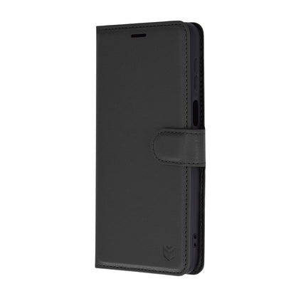 Husa de protectie Techsuit Leather Folio compatibila cu Motorola Moto G64, acoperire spate, negru