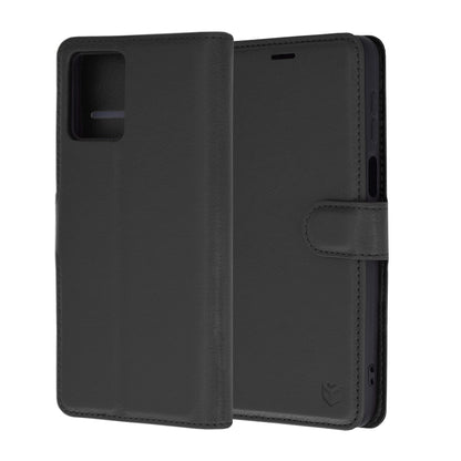 Husa de protectie Techsuit Leather Folio compatibila cu Motorola Moto G54 Power Edition, acoperire spate, negru