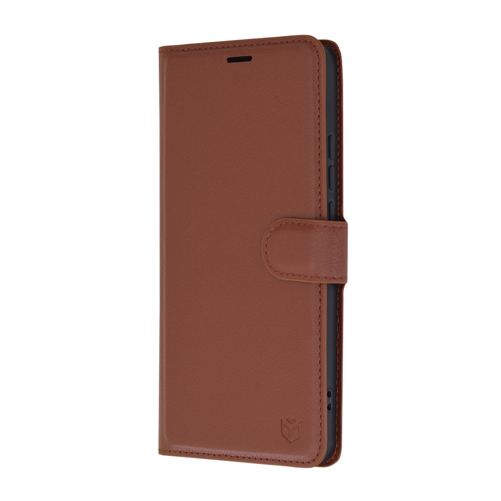 Husa de protectie Techsuit Leather Folio compatibila cu Oppo Reno11 F, acoperire spate, maro