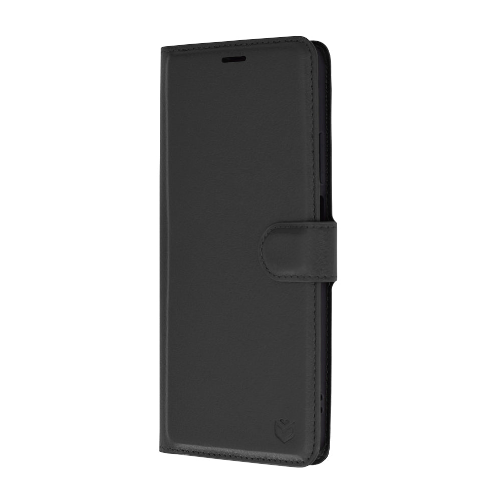 Husa de protectie Techsuit Leather Folio compatibila cu Realme C65, acoperire spate, negru