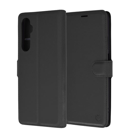 Husa de protectie Techsuit Leather Folio compatibila cu Realme C65, acoperire spate, negru