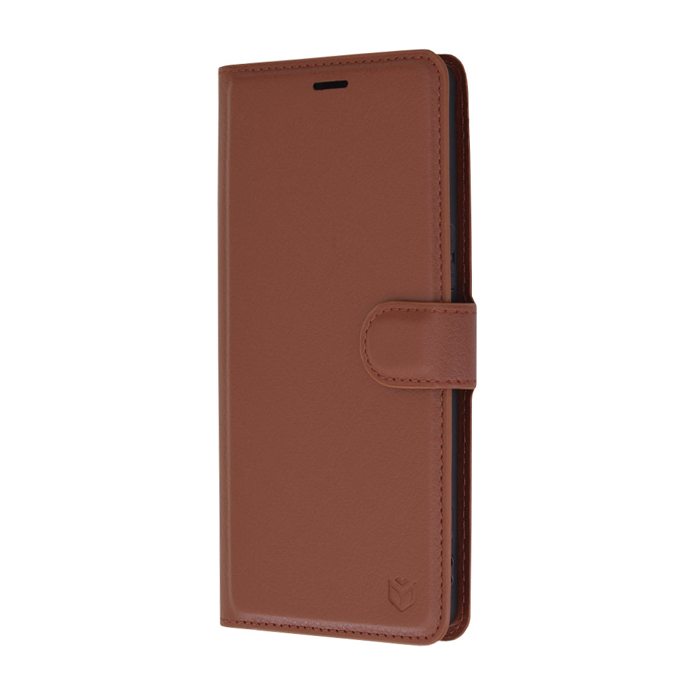 Husa de protectie Techsuit Leather Folio compatibila cu Sony Xperia 1 VI, acoperire spate, maro