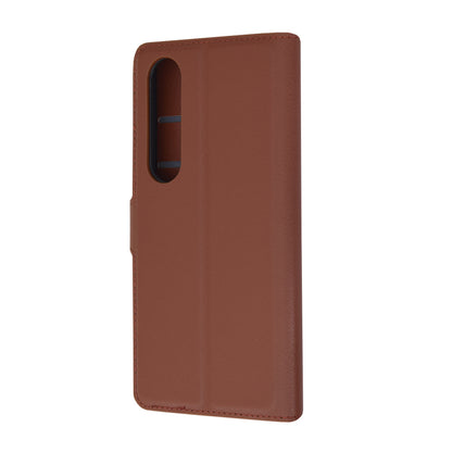 Husa de protectie Techsuit Leather Folio compatibila cu Sony Xperia 1 VI, acoperire spate, maro