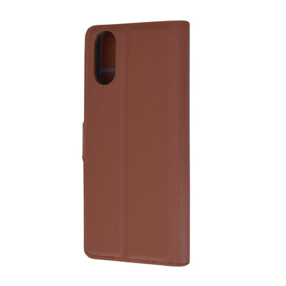 Husa de protectie Techsuit Leather Folio compatibila cu Sony Xperia 10 VI, acoperire spate, maro