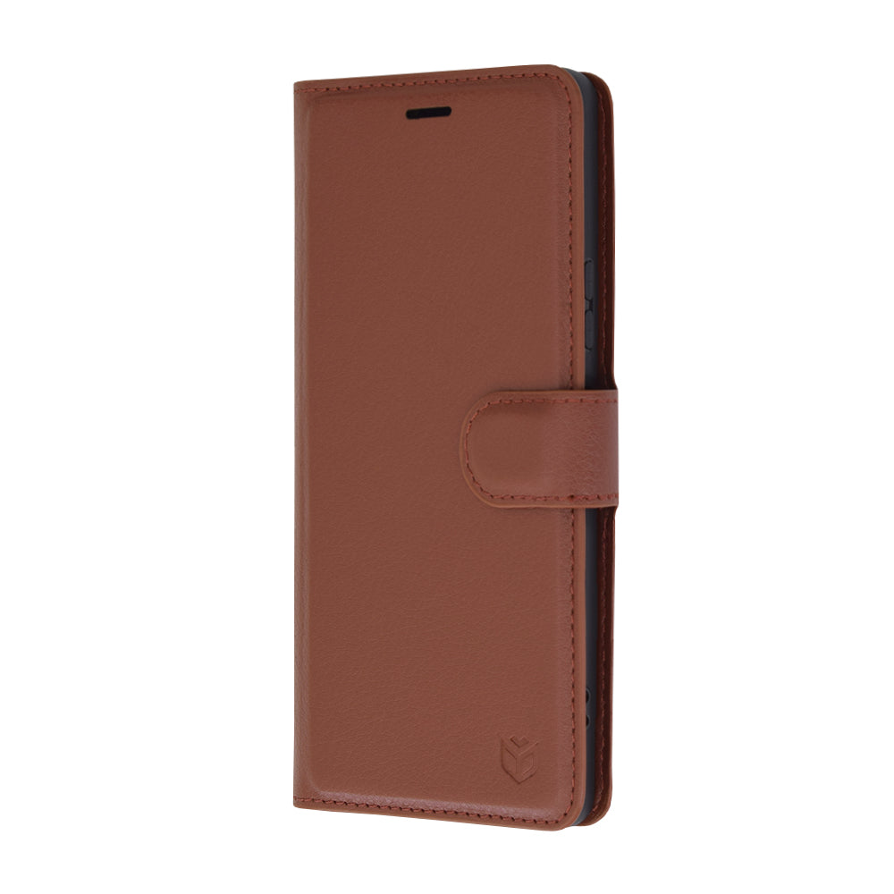 Husa de protectie Techsuit Leather Folio compatibila cu Sony Xperia 10 VI, acoperire spate, maro