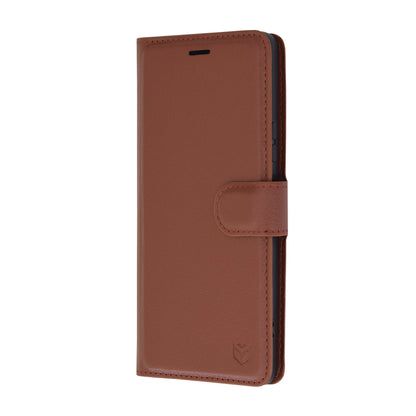 Husa de protectie Techsuit Leather Folio compatibila cu Sony Xperia 10 VI, acoperire spate, maro