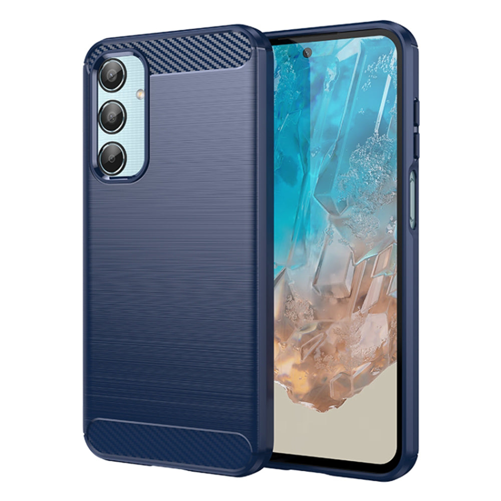 Husa de protectie Techsuit Carbon Siliconecompatibila cu Samsung Galaxy M35 , acoperire spate, albastru