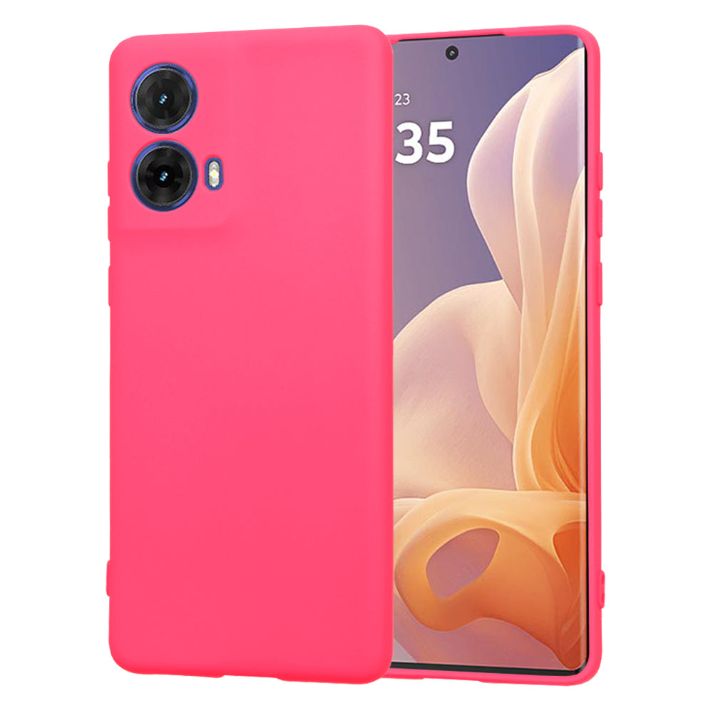 Husa de protectie Techsuit SoftFlex compatibila cu Motorola Moto G85, acoperire spate, roz neon