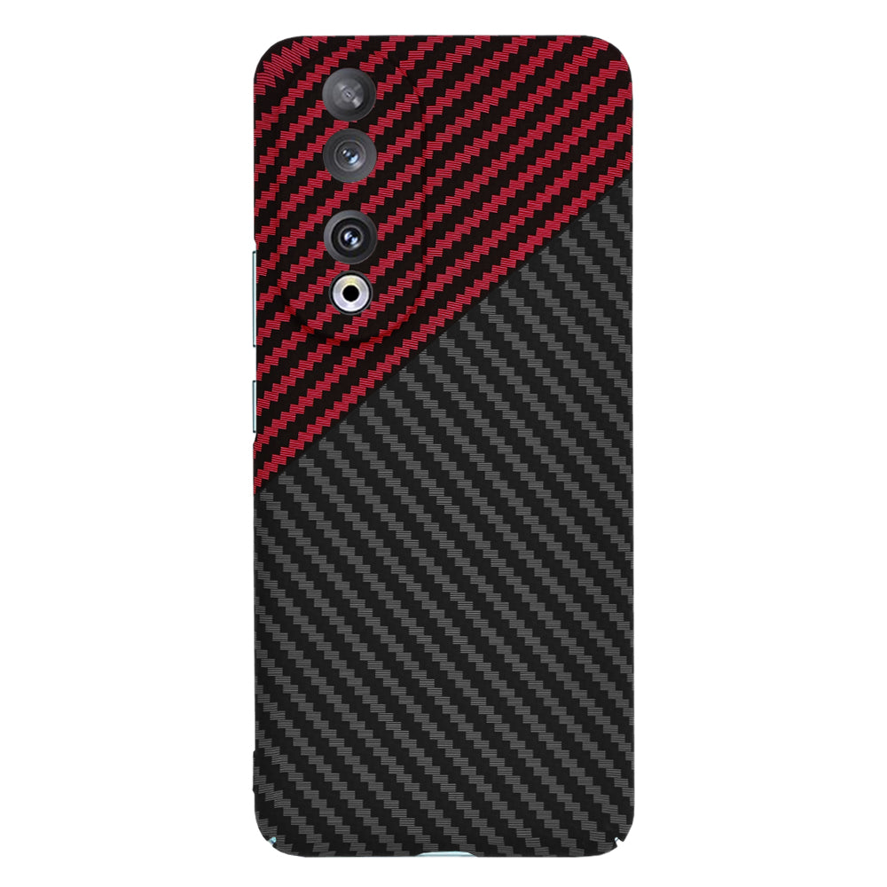 Husa de protectie Techsuit Carbonite FiberShell compatibila cu Honor 90, acoperire spate, rosu si negru