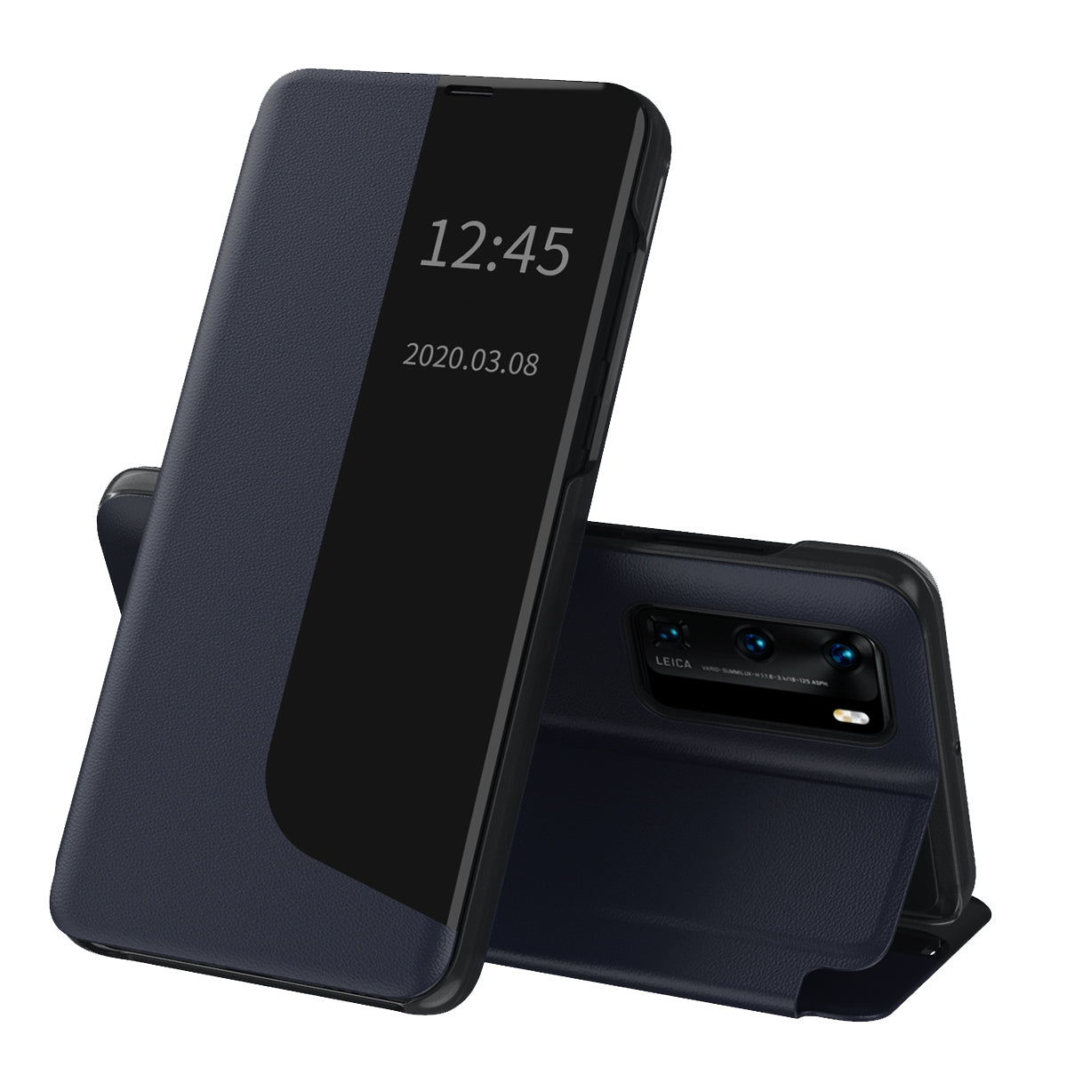 Husa de protectie Techsuit eFold Series compatibila cu Huawei P40, acoperire spate, albastru