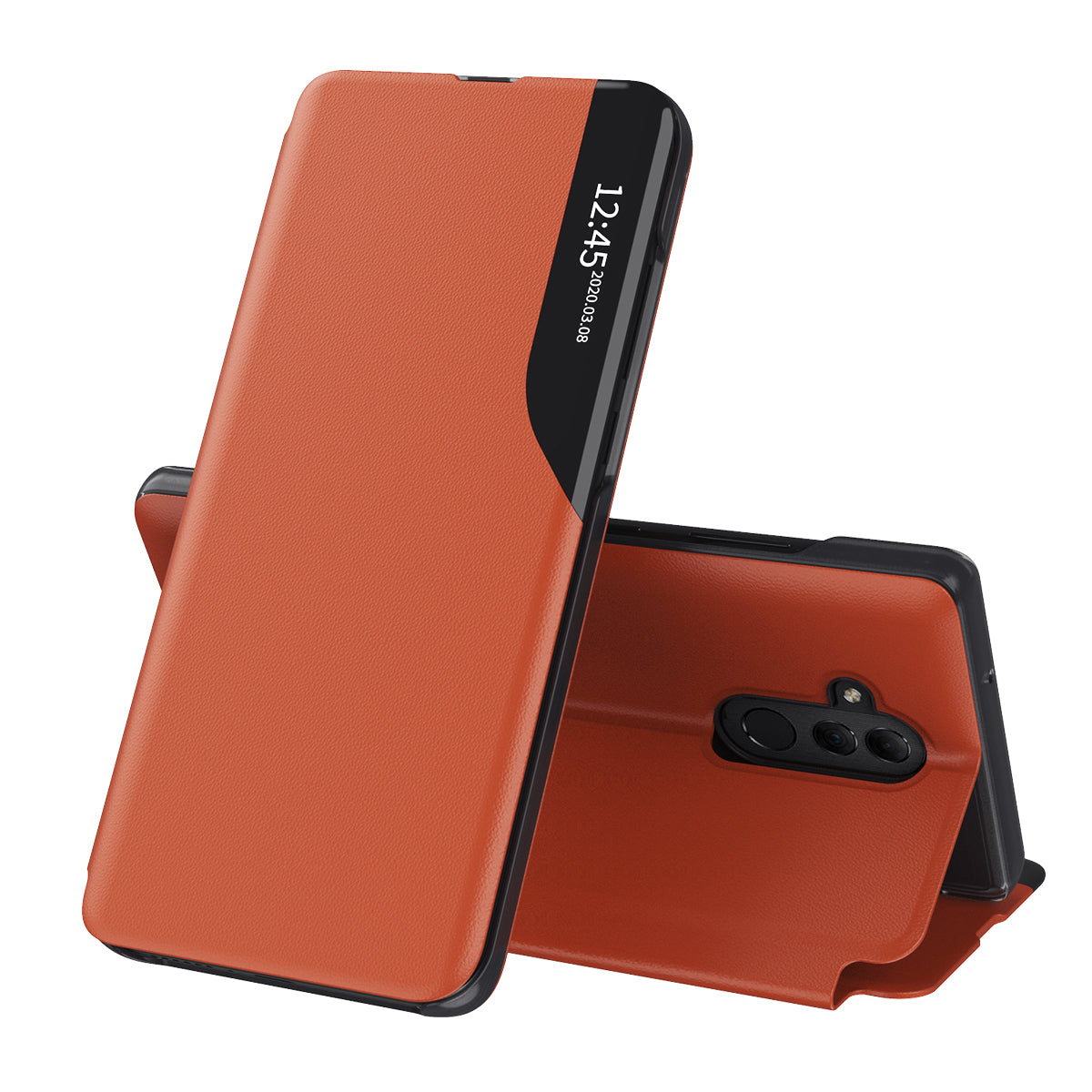 Husa de protectie Techsuit eFold Series compatibila cu Huawei Mate 20 lite, acoperire spate, oranj