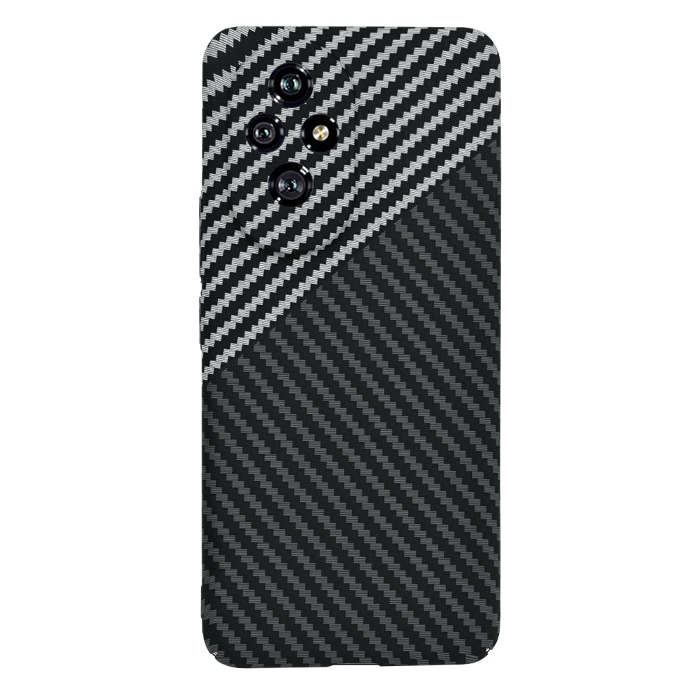 Husa de protectie Techsuit Carbonite FiberShell compatibila cu Honor 200, acoperire spate, argintiu si negru