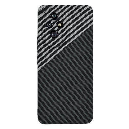 Husa de protectie Techsuit Carbonite FiberShell compatibila cu Honor 200, acoperire spate, argintiu si negru