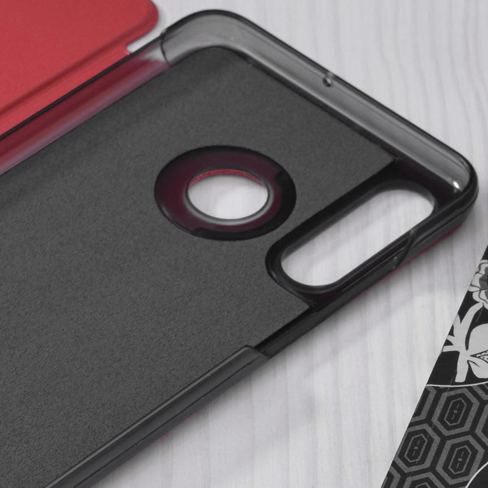 Husa de protectie Techsuit eFold Series compatibila cu Huawei P30 Lite New Edition, acoperire spate, rosu