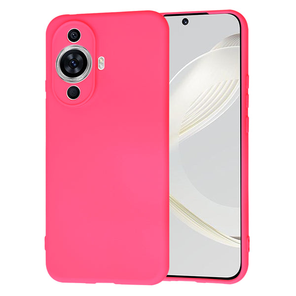 Husa de protectie Techsuit SoftFlex compatibila cu Huawei nova 11, acoperire spate, roz neon