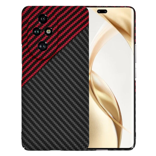 Husa de protectie Techsuit Carbonite FiberShell compatibila cu Honor 200 Pro , acoperire spate, rosu si negru