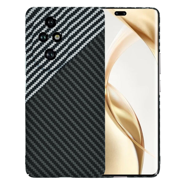 Husa de protectie Techsuit Carbonite FiberShell compatibila cu Honor 200 Pro , acoperire spate, argintiu si negru