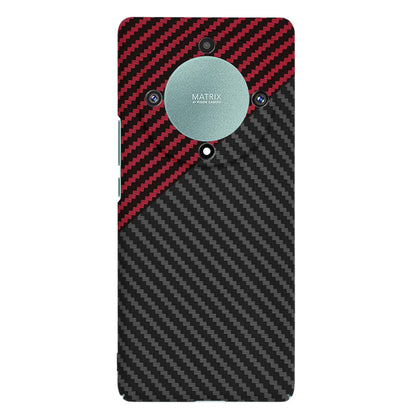 Husa de protectie Techsuit Carbonite FiberShell compatibila cu Honor Magic5 Lite , acoperire spate, rosu si negru