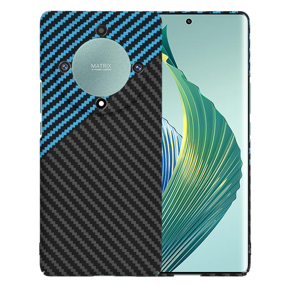 Husa de protectie Techsuit Carbonite FiberShell compatibila cu Honor Magic5 Lite , acoperire spate, albastru si negru