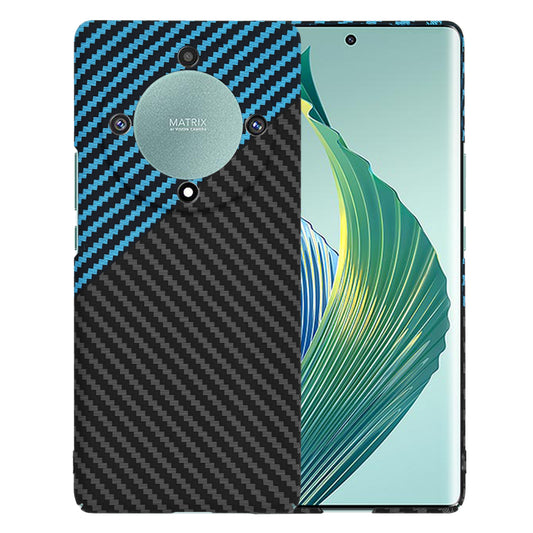 Husa de protectie Techsuit Carbonite FiberShell compatibila cu Honor Magic5 Lite , acoperire spate, albastru si negru