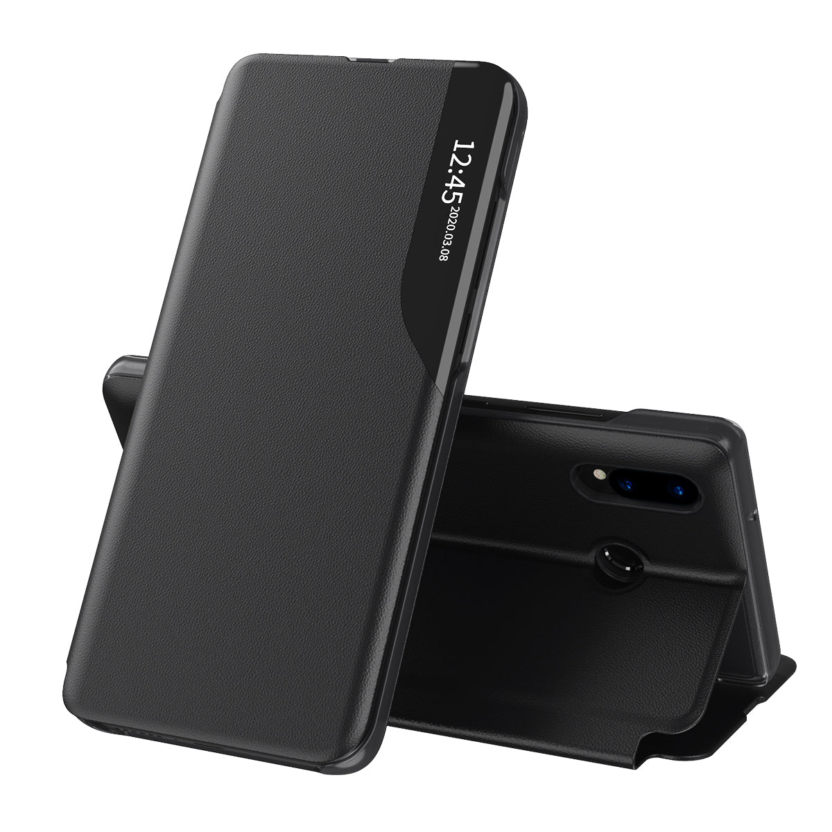 Husa de protectie Techsuit eFold Series compatibila cu Huawei P20 lite, acoperire spate, negru