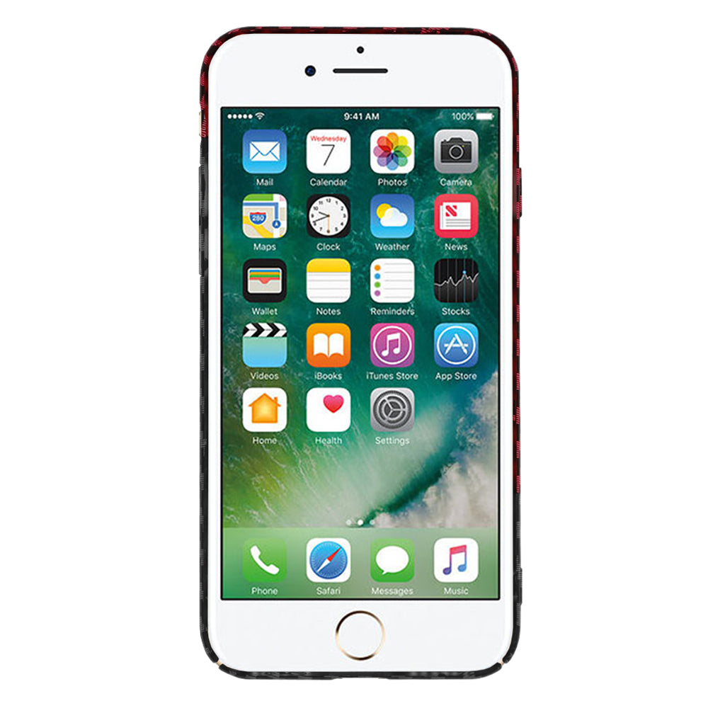 Husa de protectie Techsuit Carbonite FiberShell compatibila cu Apple iPhone 7 , acoperire spate, rosu si negru