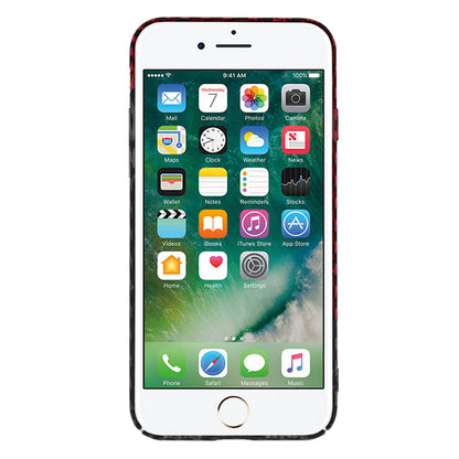 Husa de protectie Techsuit Carbonite FiberShell compatibila cu Apple iPhone SE 2022 , acoperire spate, rosu si negru