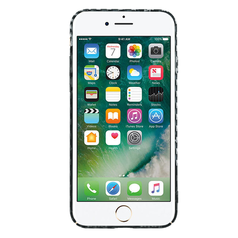 Husa de protectie Techsuit Carbonite FiberShell compatibila cu Apple iPhone SE 2020 , acoperire spate, argintiu si negru