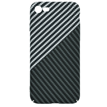 Husa de protectie Techsuit Carbonite FiberShell compatibila cu Apple iPhone 8 , acoperire spate, argintiu si negru