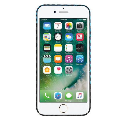 Husa de protectie Techsuit Carbonite FiberShell compatibila cu Apple iPhone SE 2022 , acoperire spate, albastru si negru
