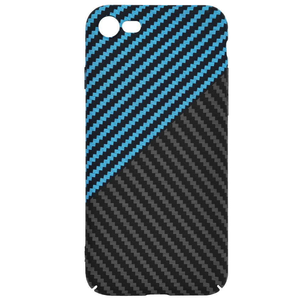 Husa de protectie Techsuit Carbonite FiberShell compatibila cu Apple iPhone SE 2020 , acoperire spate, albastru si negru